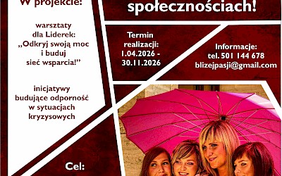 Zapraszamy kobiety - liderki do nowego projektu "Silne kobiety w małych społecznościach!"