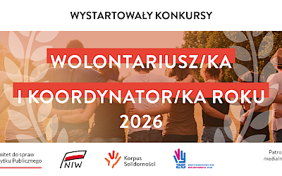 Ruszają konkursy na Wolontariusza i Koordynatora Roku 2026!